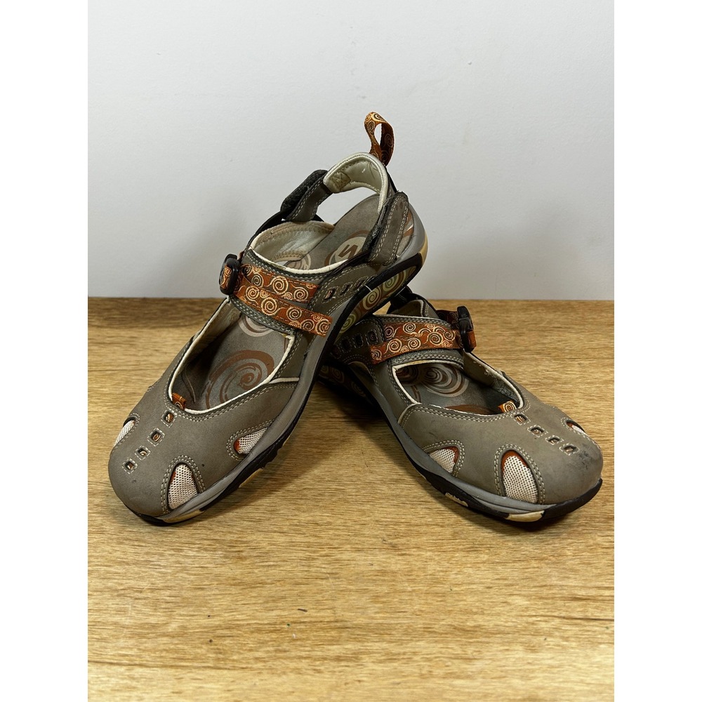 Merrell Siren Ginger Mary Jane Shoes Grey Nubuck Mesh Hiking Flats Womens 9.5